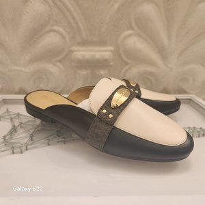 Michael Kors Black and Cream Mules